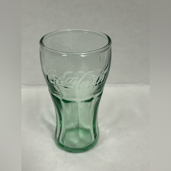 1 Vintage Green Glass Mini Coca-Cola Shot Glass 3.5” - Picture 4 of 4